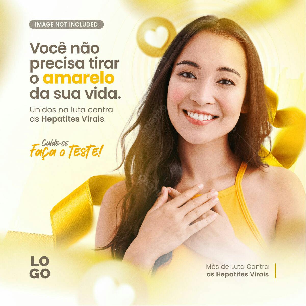 Post para o Julho Amarelo PSD Editável
