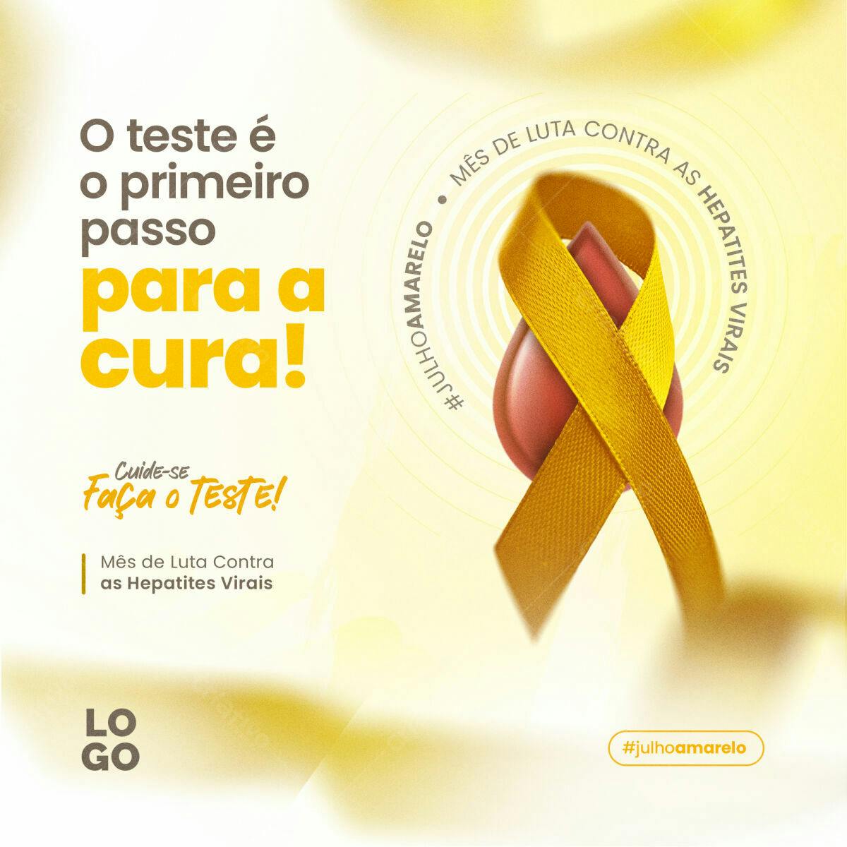 Post para Julho Amarelo PSD Editável