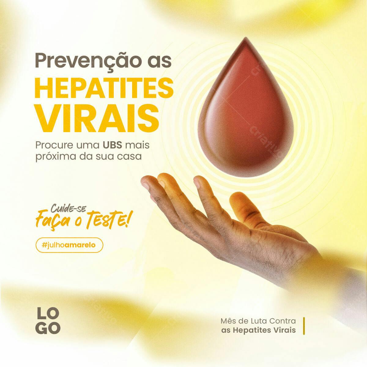 Post para Julho Amarelo PSD Editável
