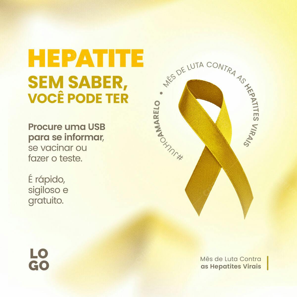 Post para Hepatite - Julho Amarelo PSD Editável