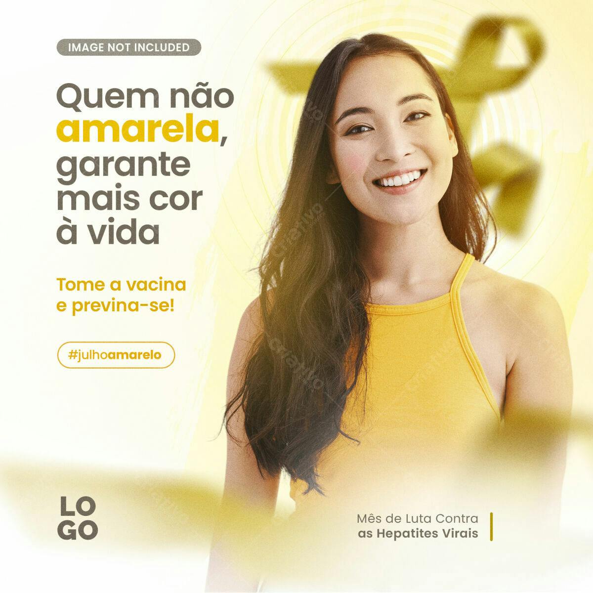 Post para Julho Amarelo PSD Editável