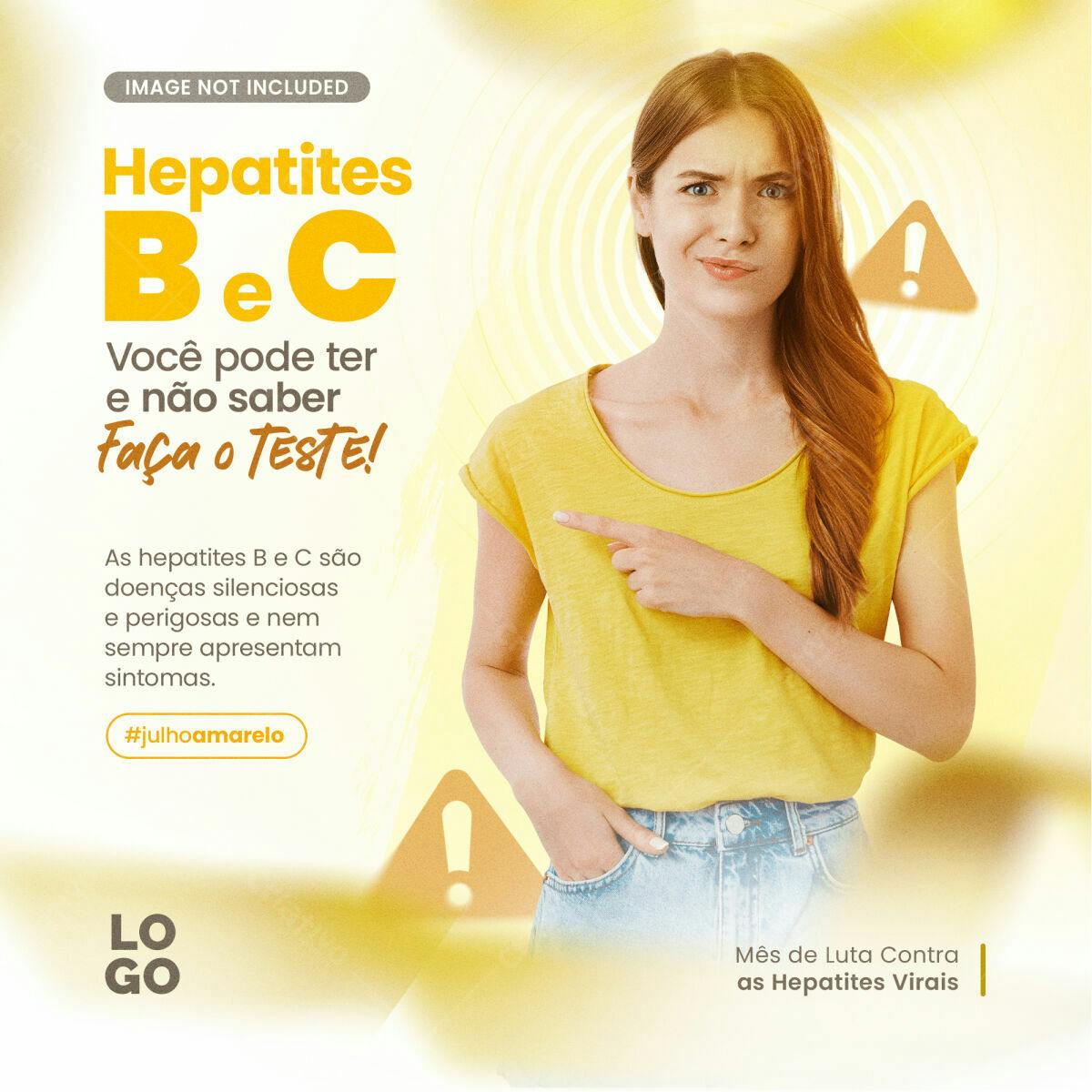Post para Julho Amarelo PSD Editável