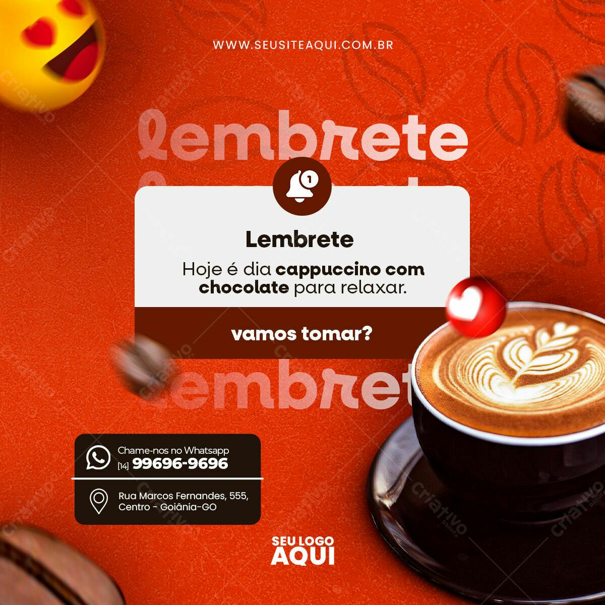 Postagem Instagram Cappuccino PSD Editável