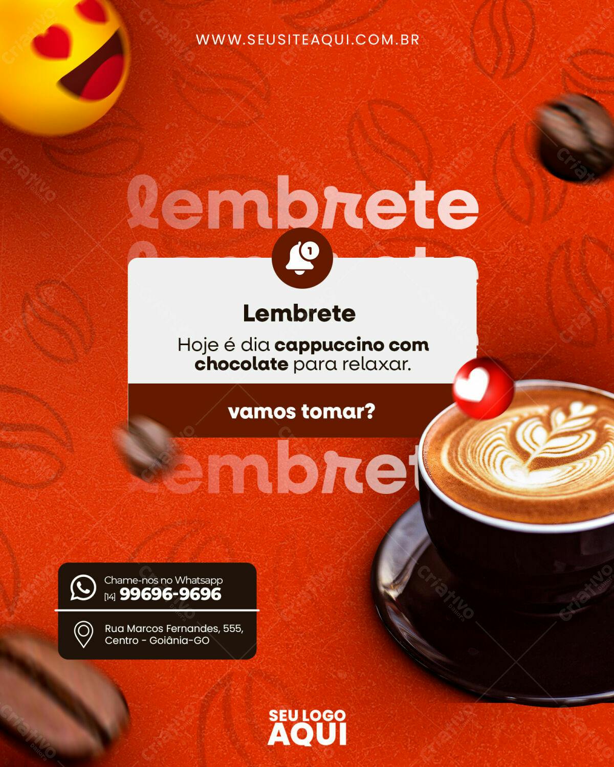 Postagem Instagram Cappuccino PSD Editável