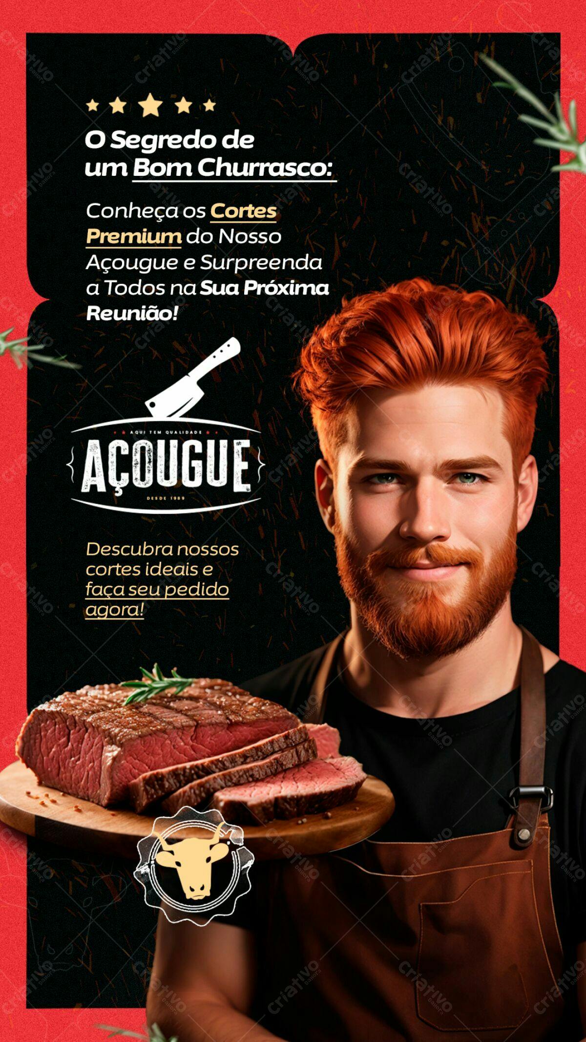 Flyer Churrasco Premium PSD Editável