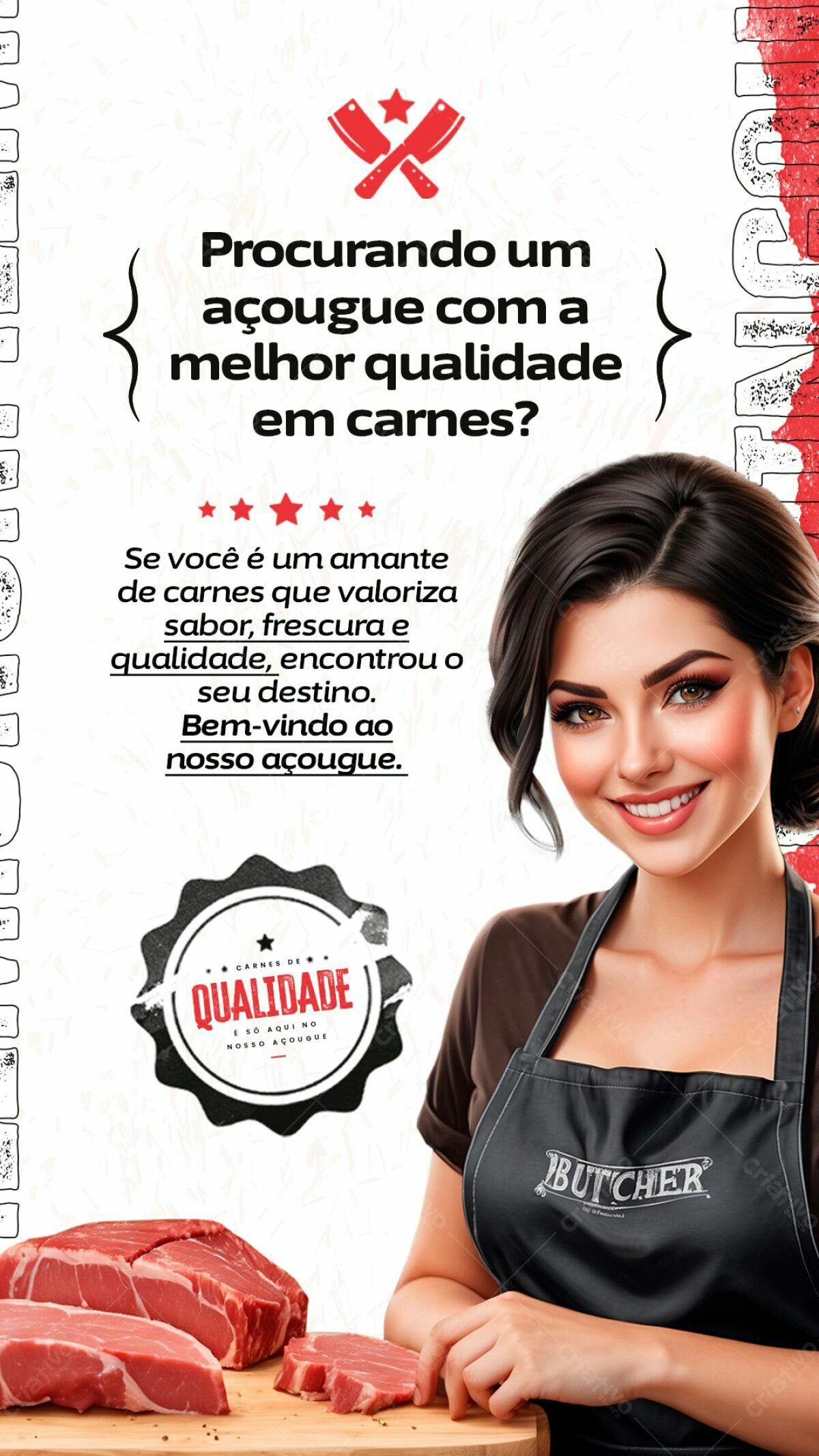 Flyer para Açougue PSD Editável