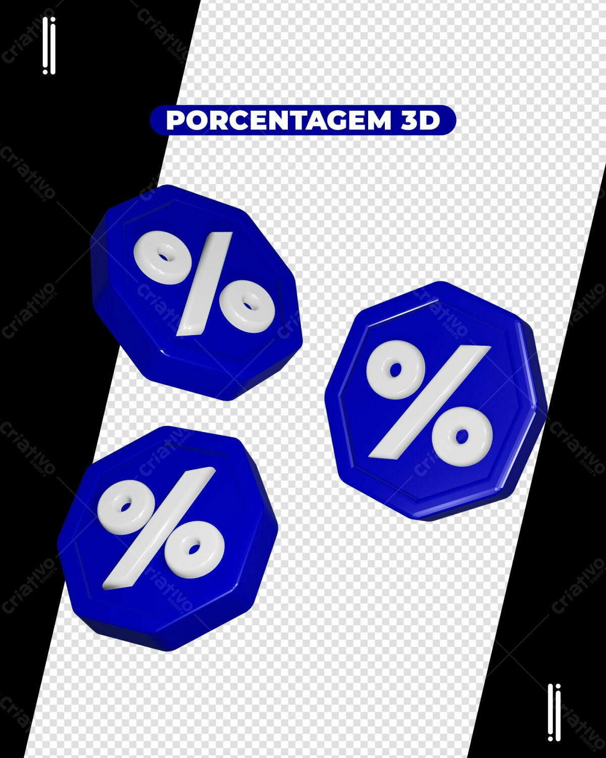 Elementos 3D para Promoções PSD Editável