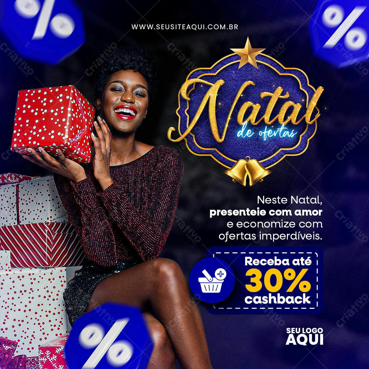Flyer Natal de Ofertas PSD Editável