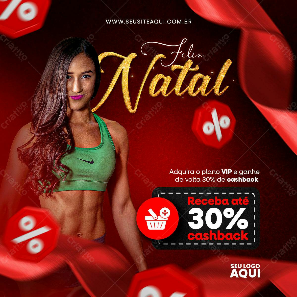 Flyer Natal com Cashback PSD Editável