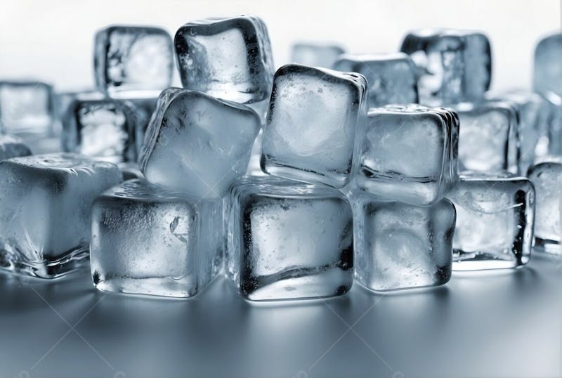 Cubos de gelo realista gelado