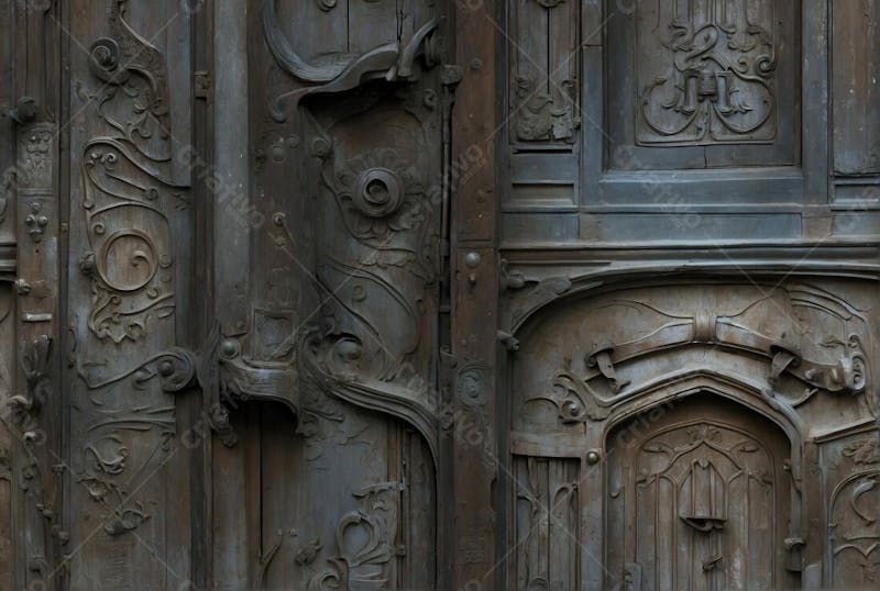 Textura de metal vintage portas antigas ferro