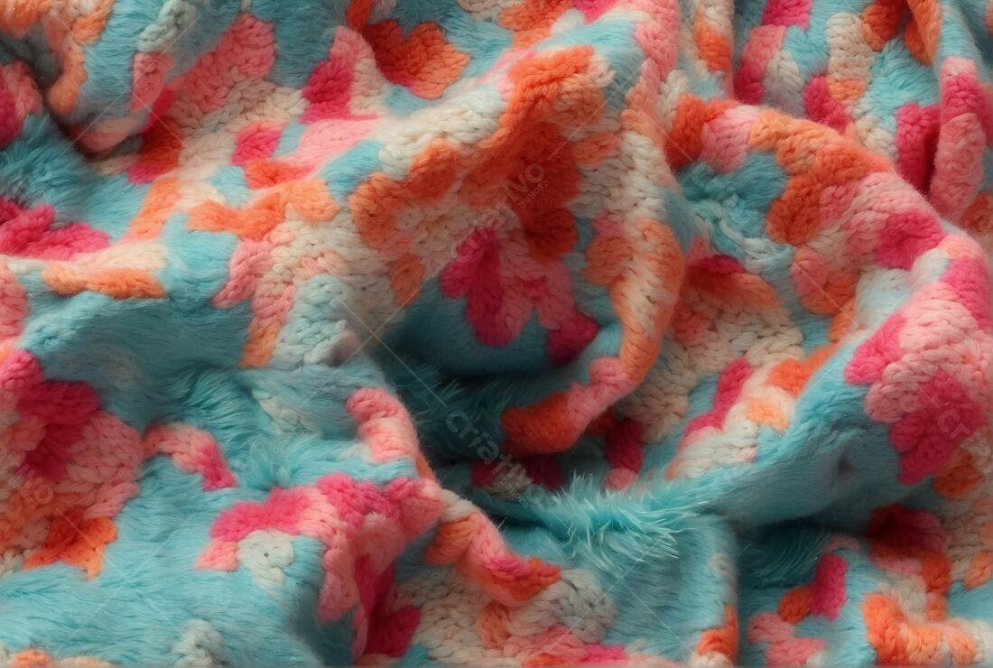 Textura tecido peludo colorido para artesanato