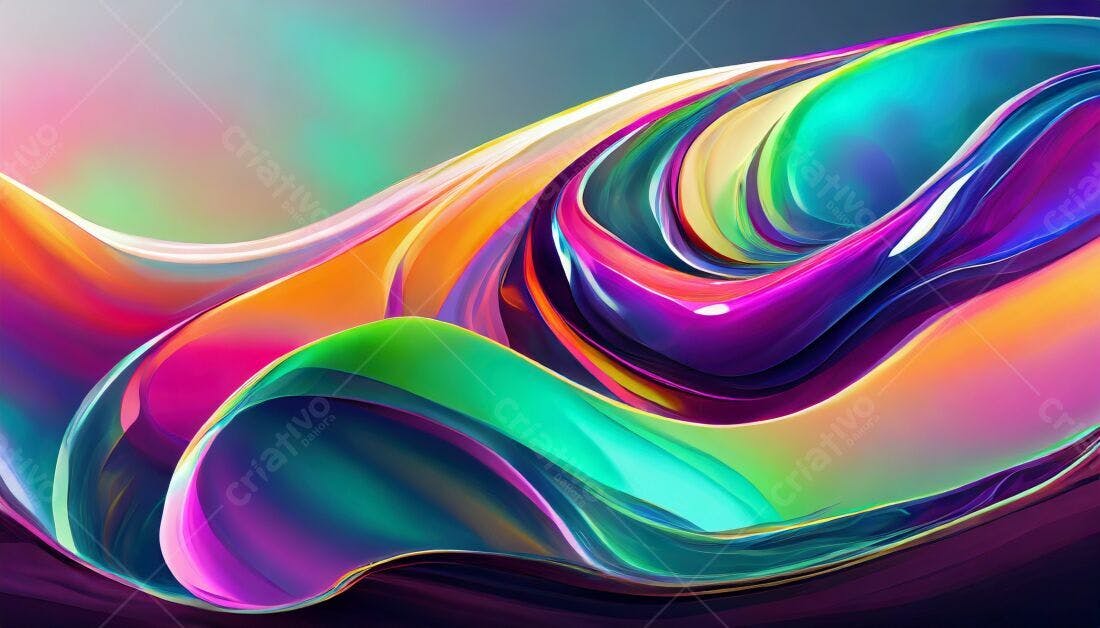 Arte Abstrata Fluida Cores Vibrantes
