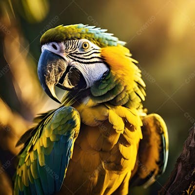 Um Lindo Papagaio Na Luz Do Sol (4)