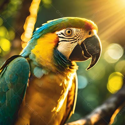 Um Lindo Papagaio Na Luz Do Sol (10)