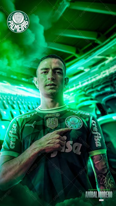 Flyer anibal moreno palmeiras story