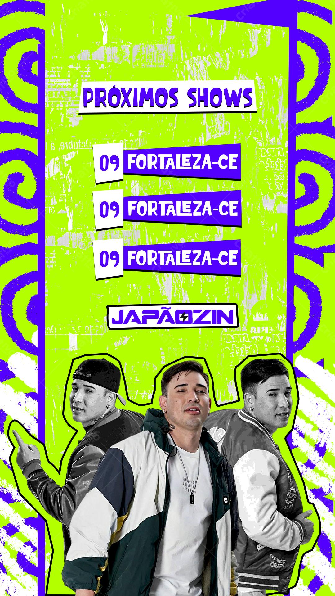 Flyer para Shows do Japãozin em Fortaleza PSD Editável