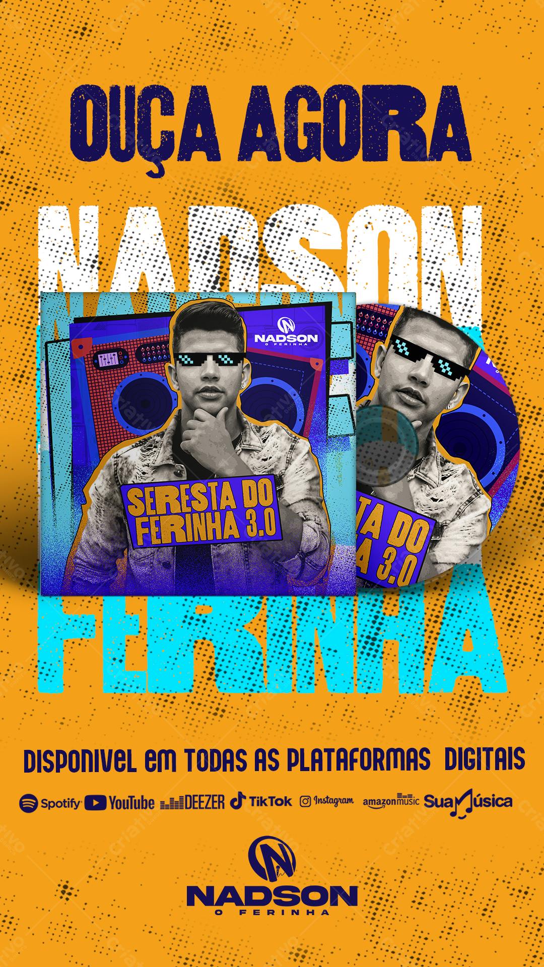 Capa de CD para Música Sertaneja PSD Editável
