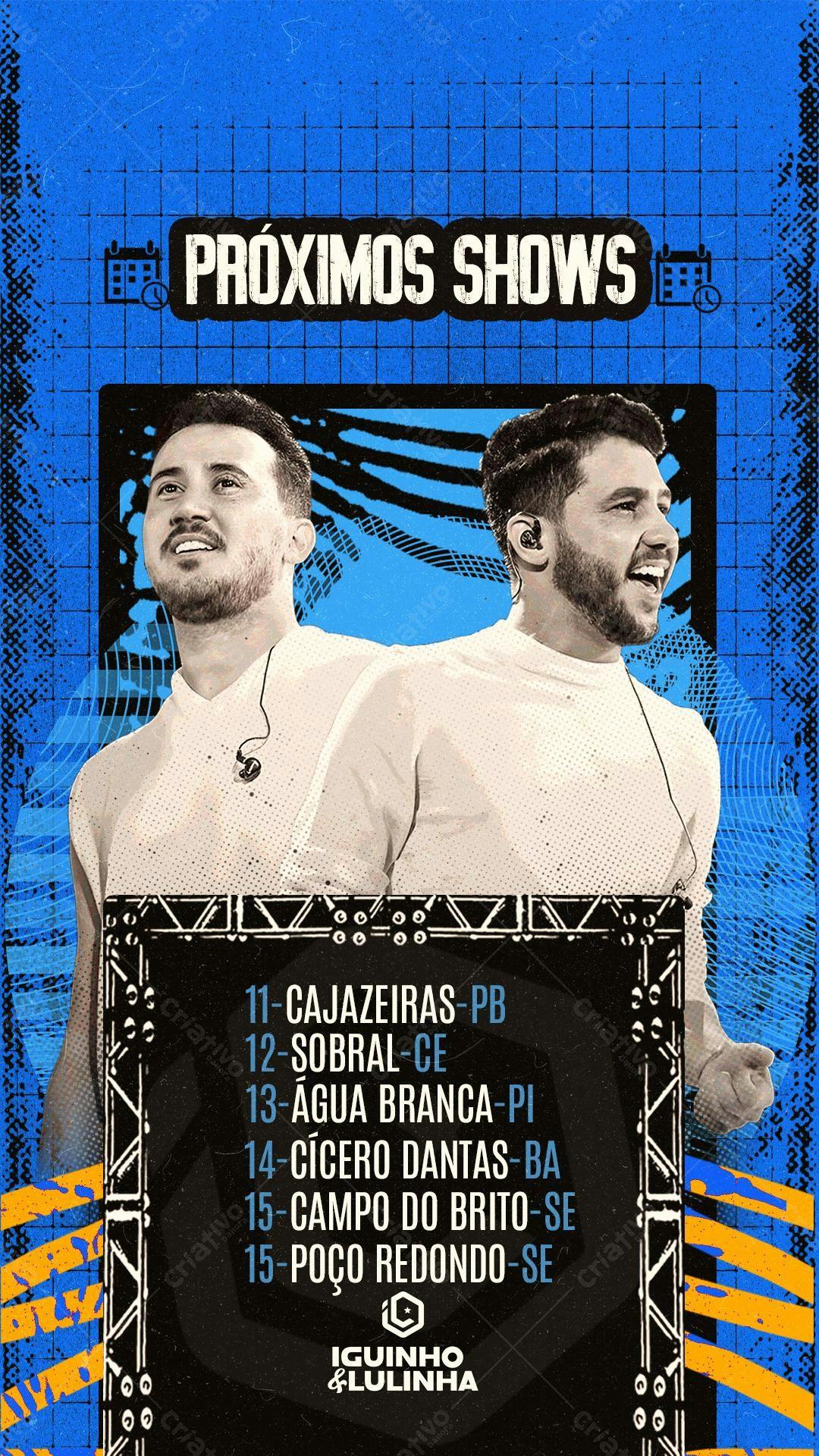 Flyer para Shows Iguinho e Lulinha PSD Editável
