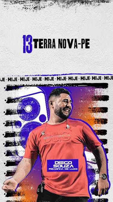 Flyer psd hoje diego souza pisadinha de luxo stories