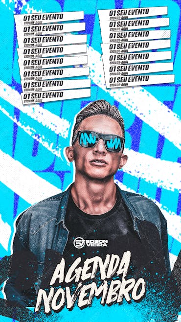 Social Media Flyer De Agenda De Show Mês De Dezembro