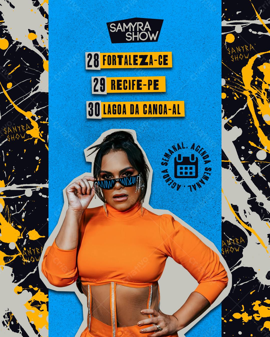 Flyer para Show da Samyra Show PSD Editável