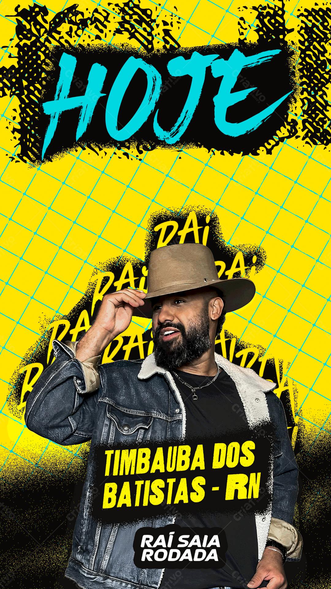 Flyer para Show Raí Saia Rodada PSD Editável