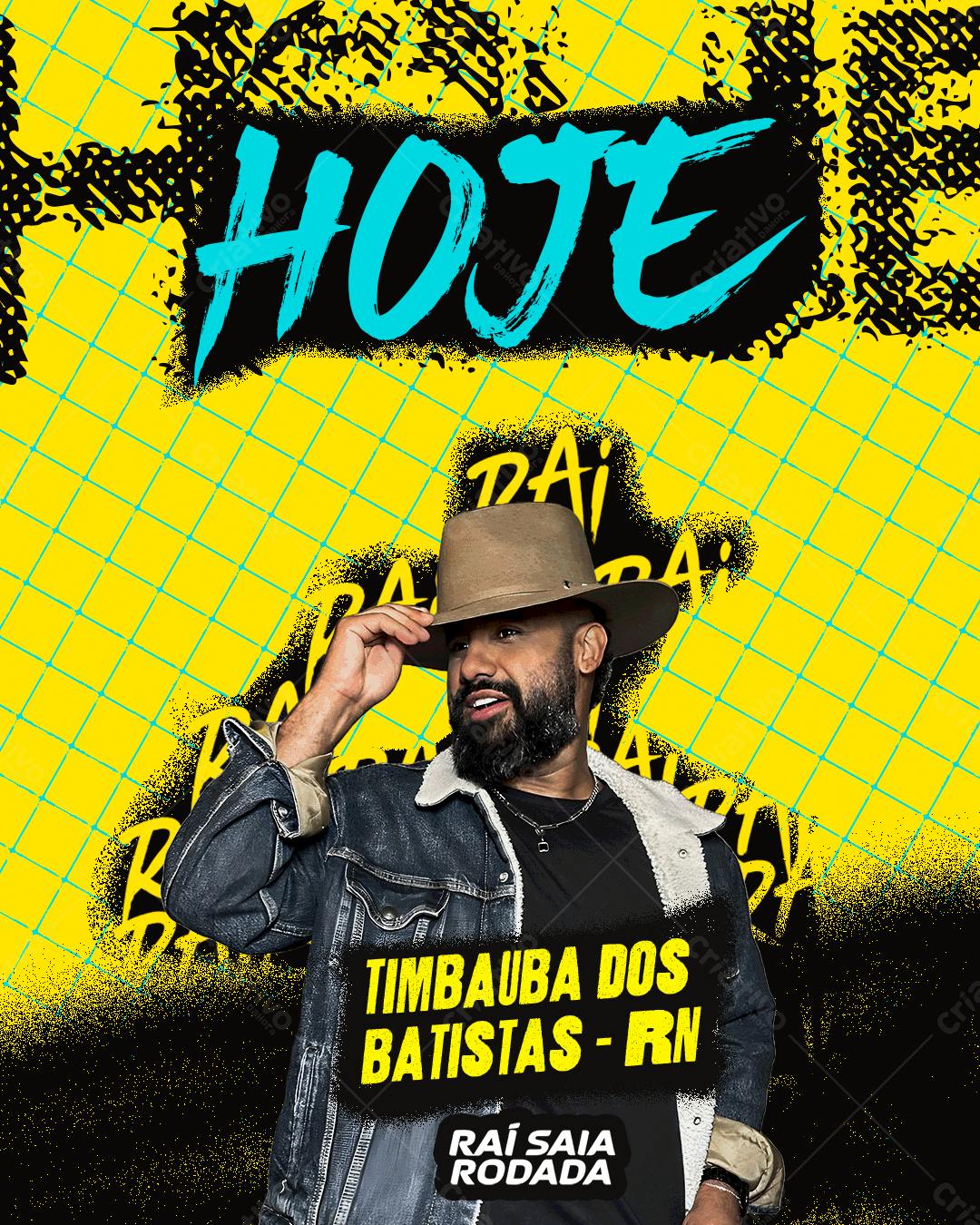 Flyer para Show Rai Saia Rodada PSD Editável