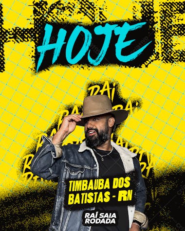 Flyer hoje rai saia rodada feed