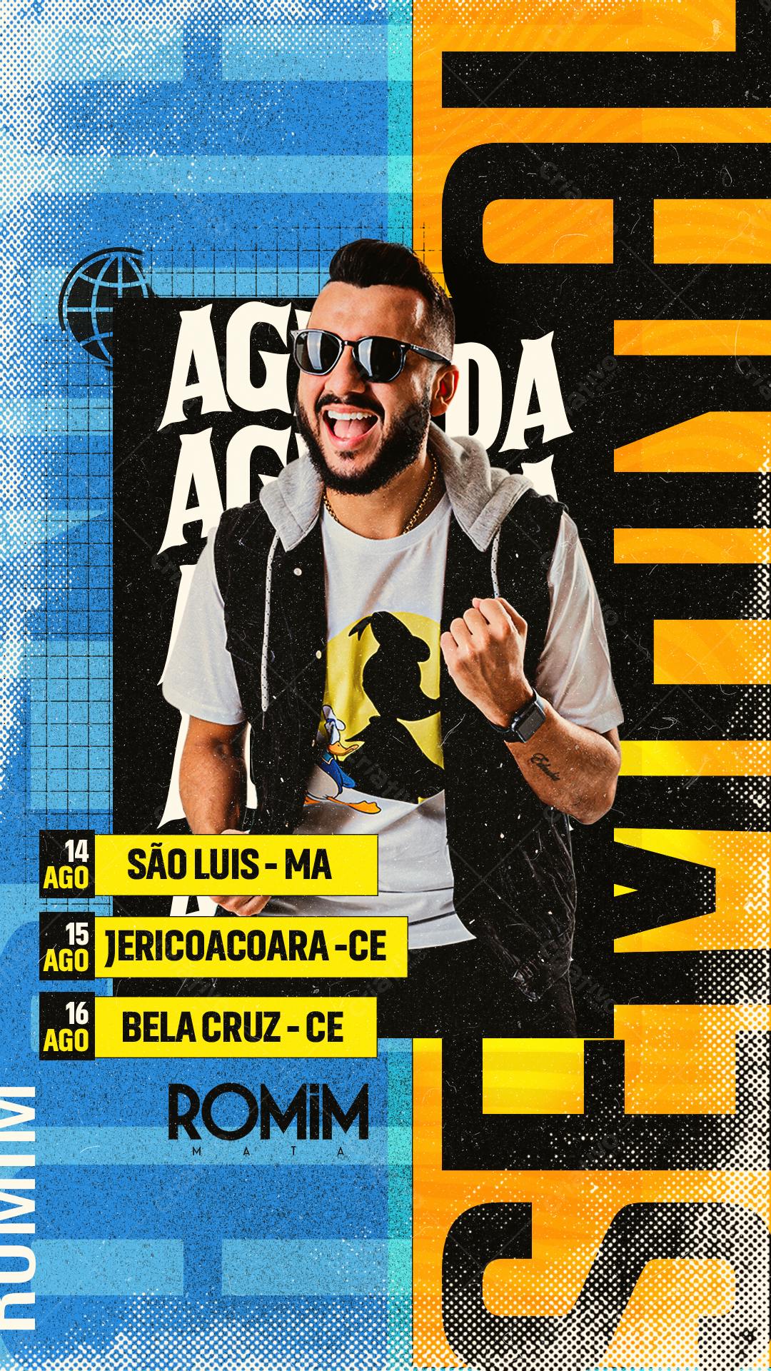 Flyer Romim Show Agosto PSD Editável