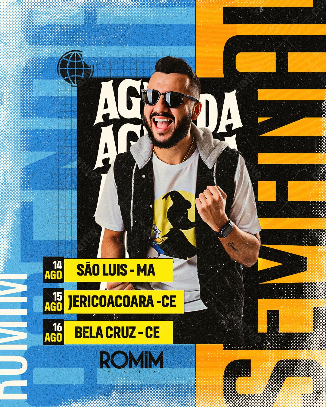Flyer para Show Romim PSD Editável