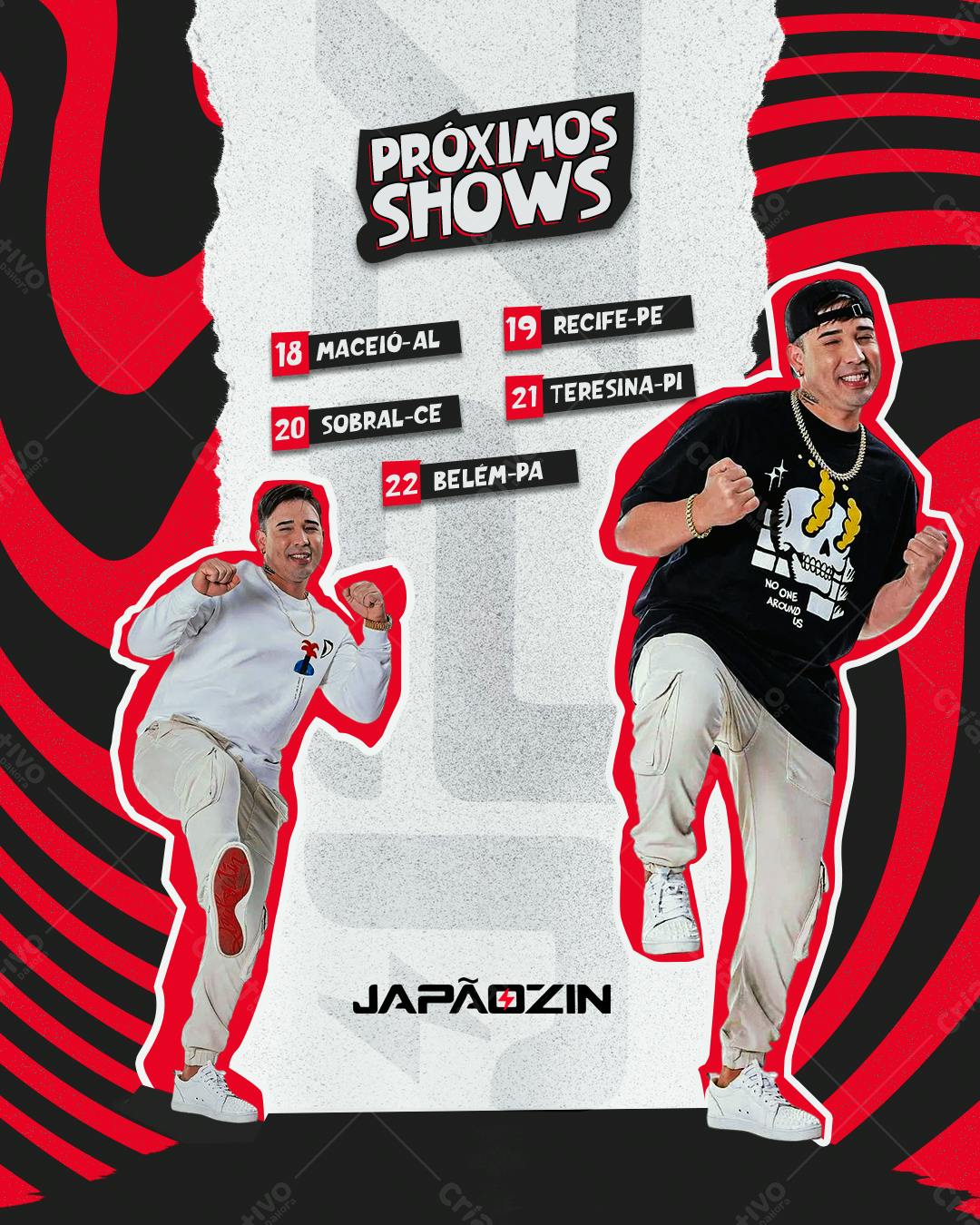 Flyer para Shows Japãozin PSD Editável