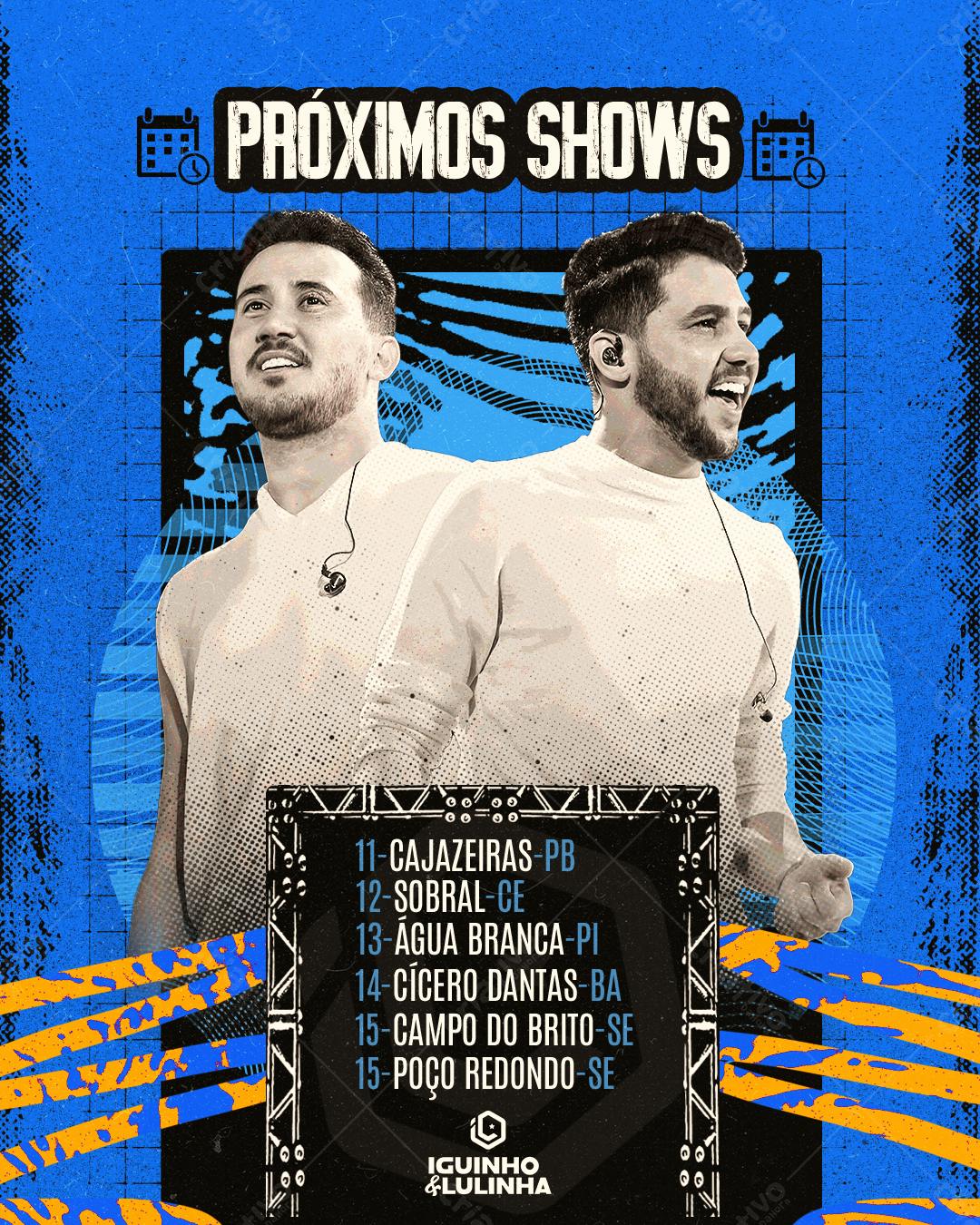 Flyer para Shows Iguinho e Lulinha PSD Editável