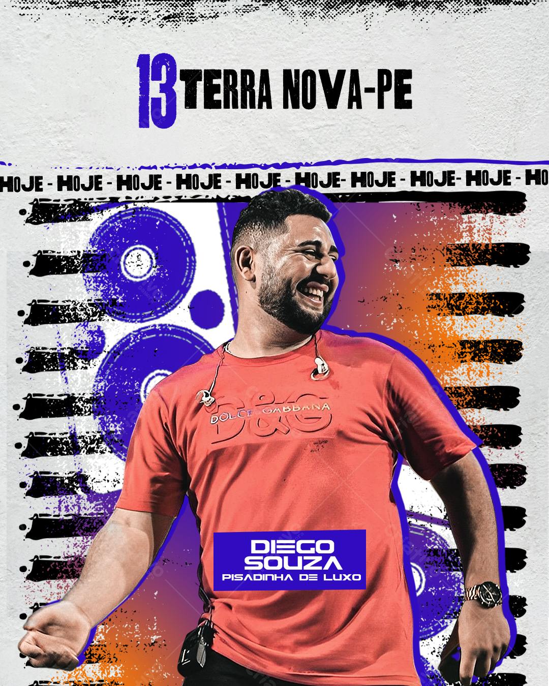 Flyer para Show de Pisadinha PSD Editável