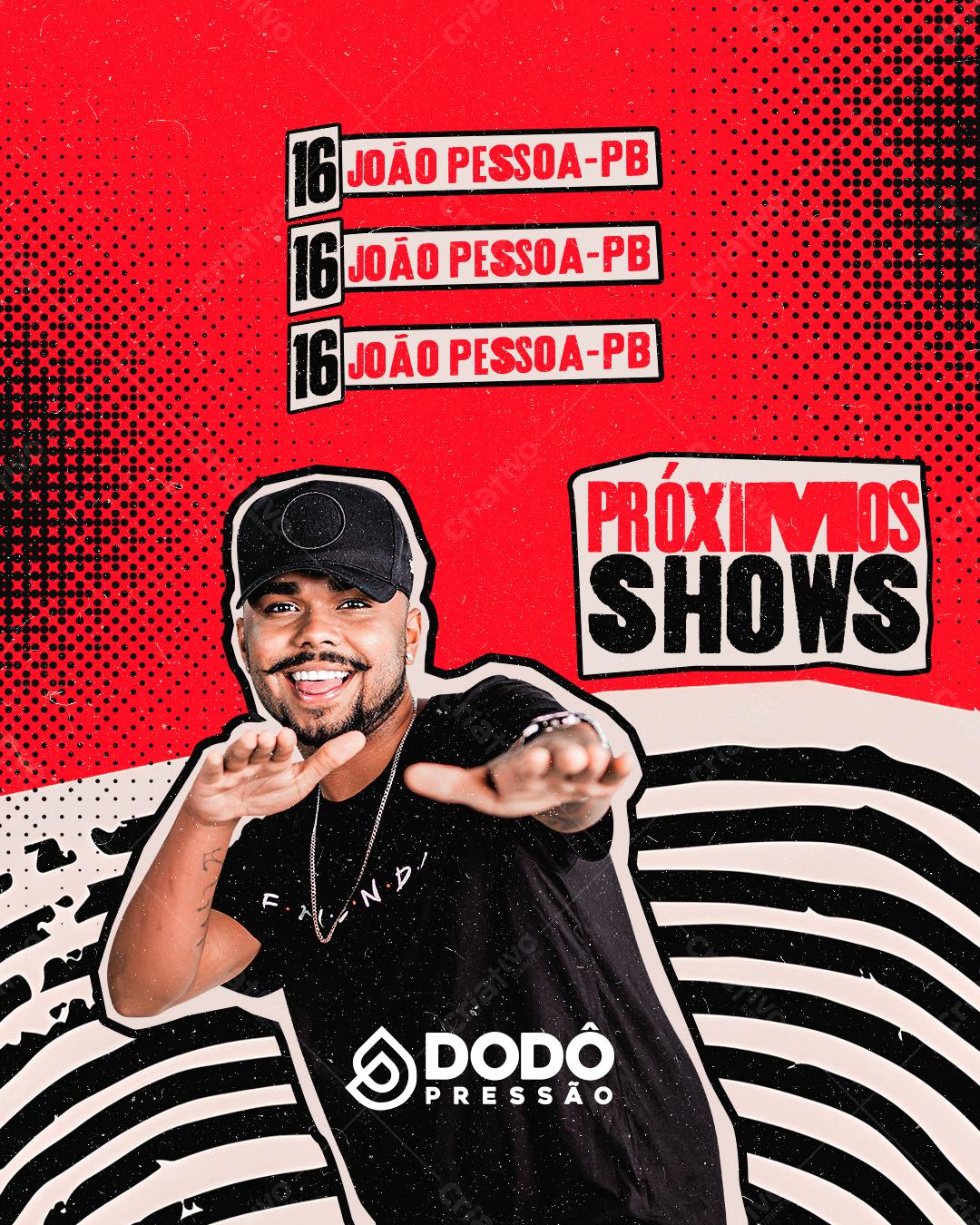 Flyer para Shows do Dodô Pressão PSD Editável