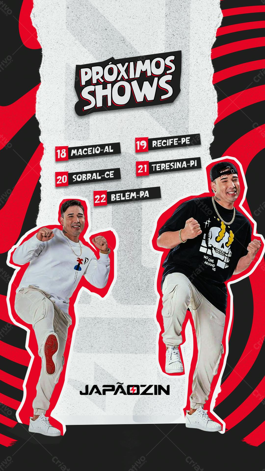 Flyer para Shows Japãozin PSD Editável