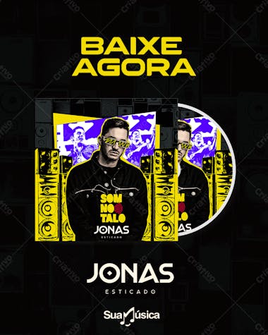 Flyer baixe agora jonas esticado feed