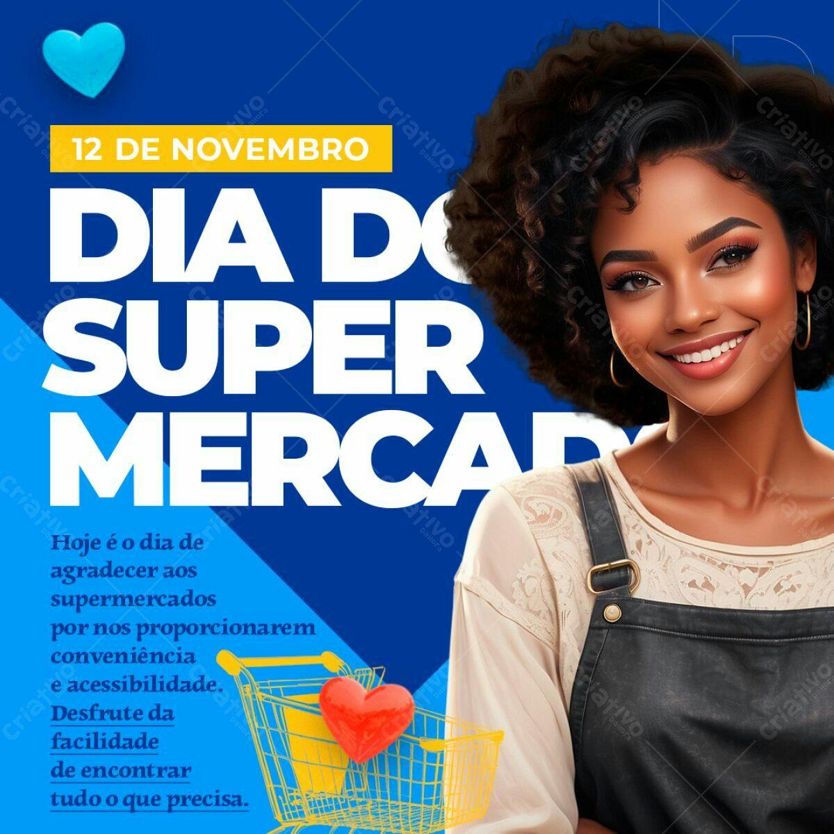 Flyer Dia do Supermercado PSD Editável