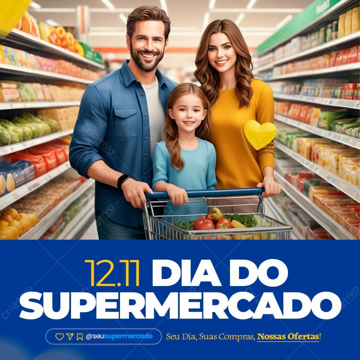Flyer para o Dia do Supermercado PSD Editável