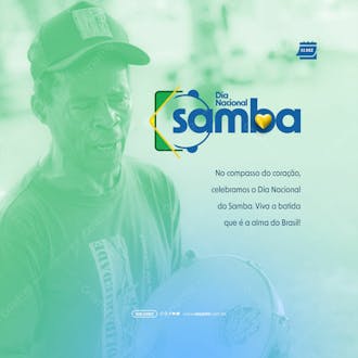Social media dia nacional do samba a batida que é a alma do brasil