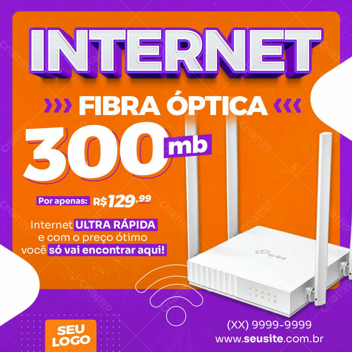 Flyer Propaganda Internet 300mb PSD Editável