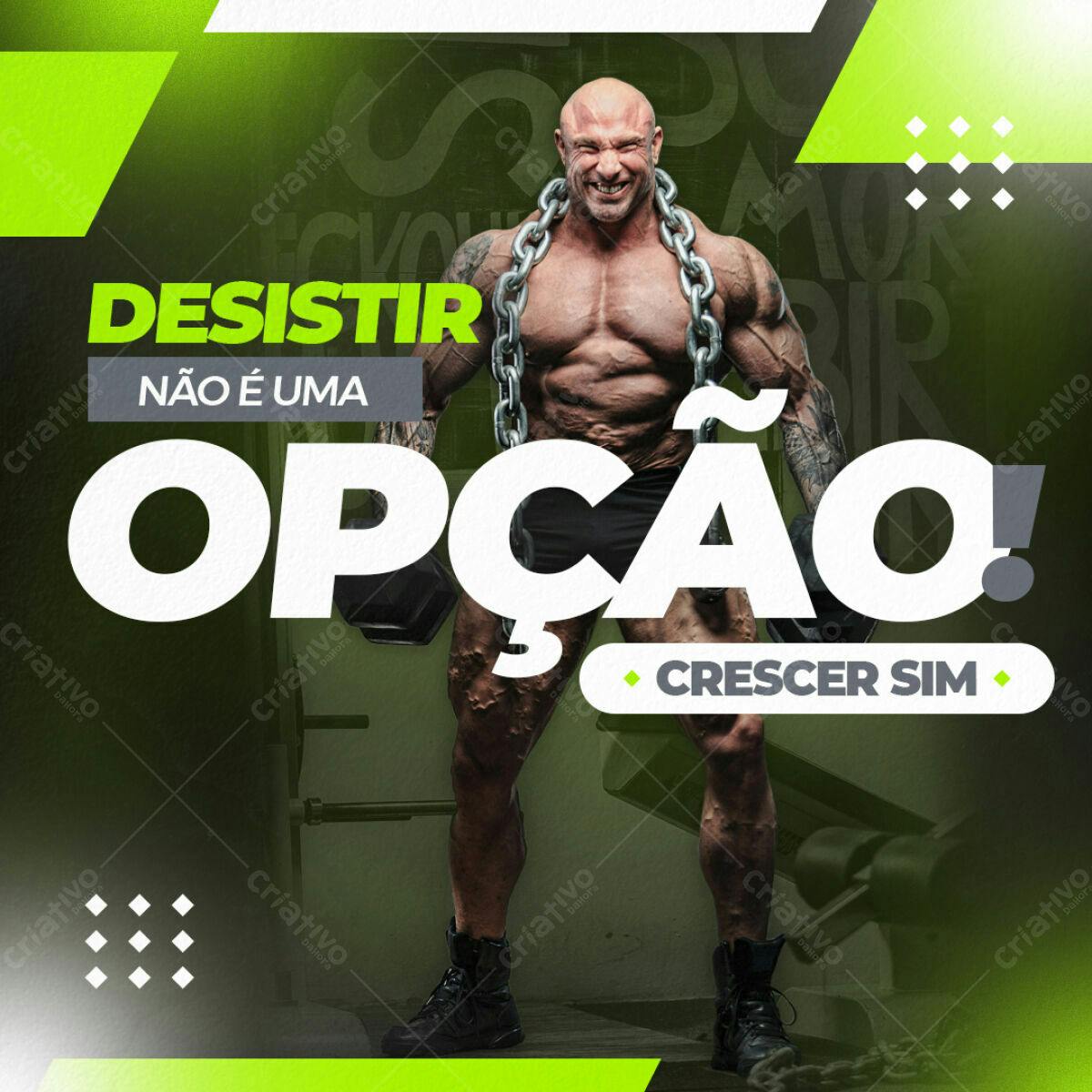 Post para Academia Motivacional PSD Editável