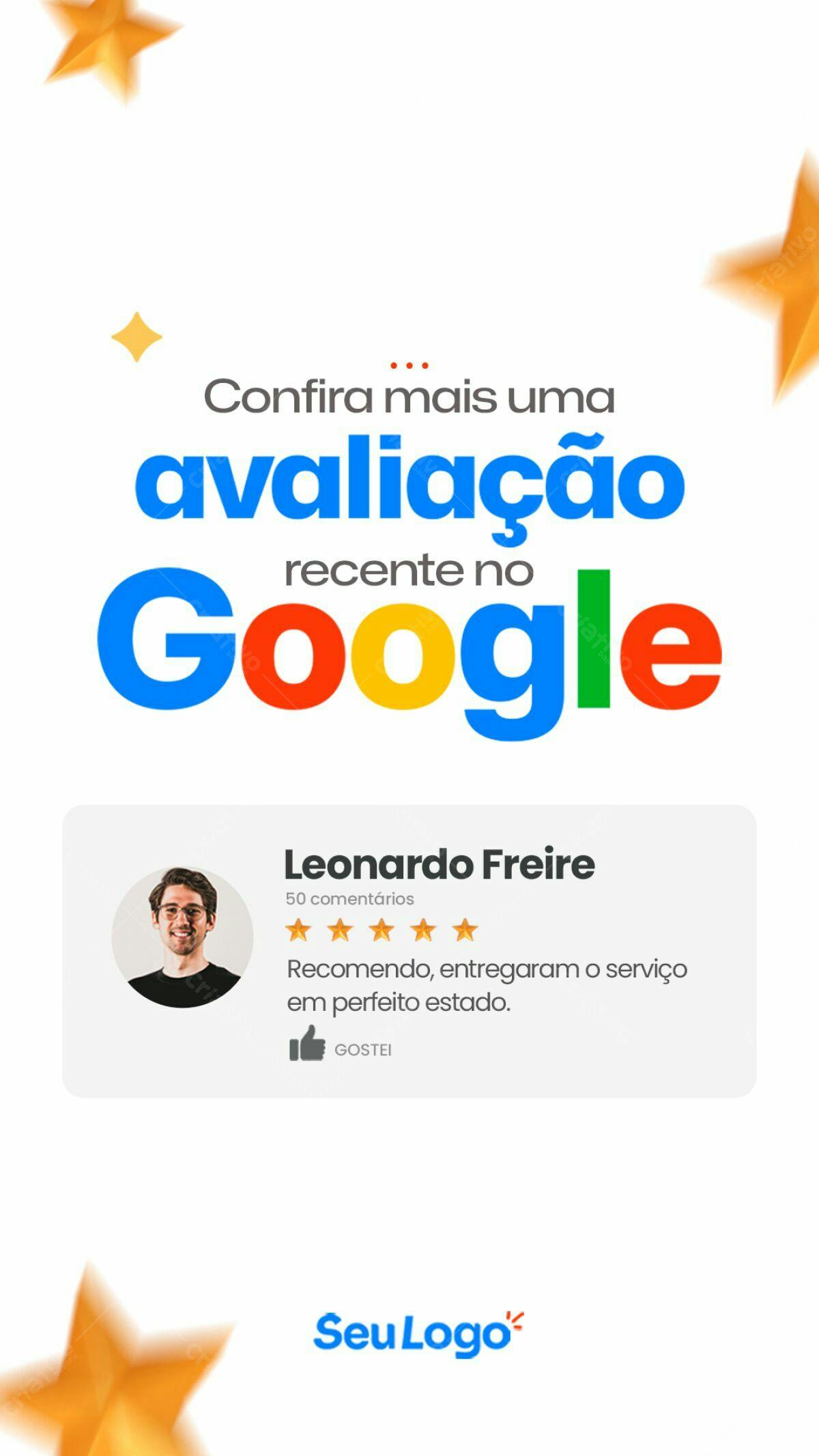 Avaliação Google PSD Editável