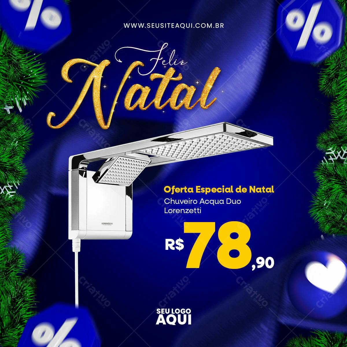 Banner Natal Chuveiro Lorenzetti PSD Editável