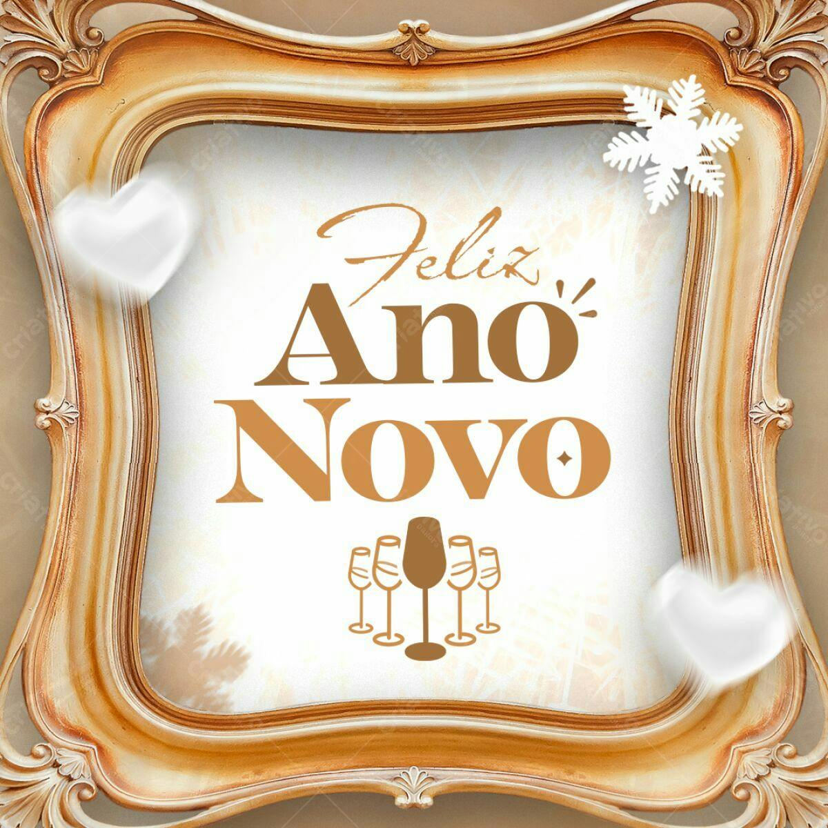 Postagem Feliz Ano Novo PSD Editável