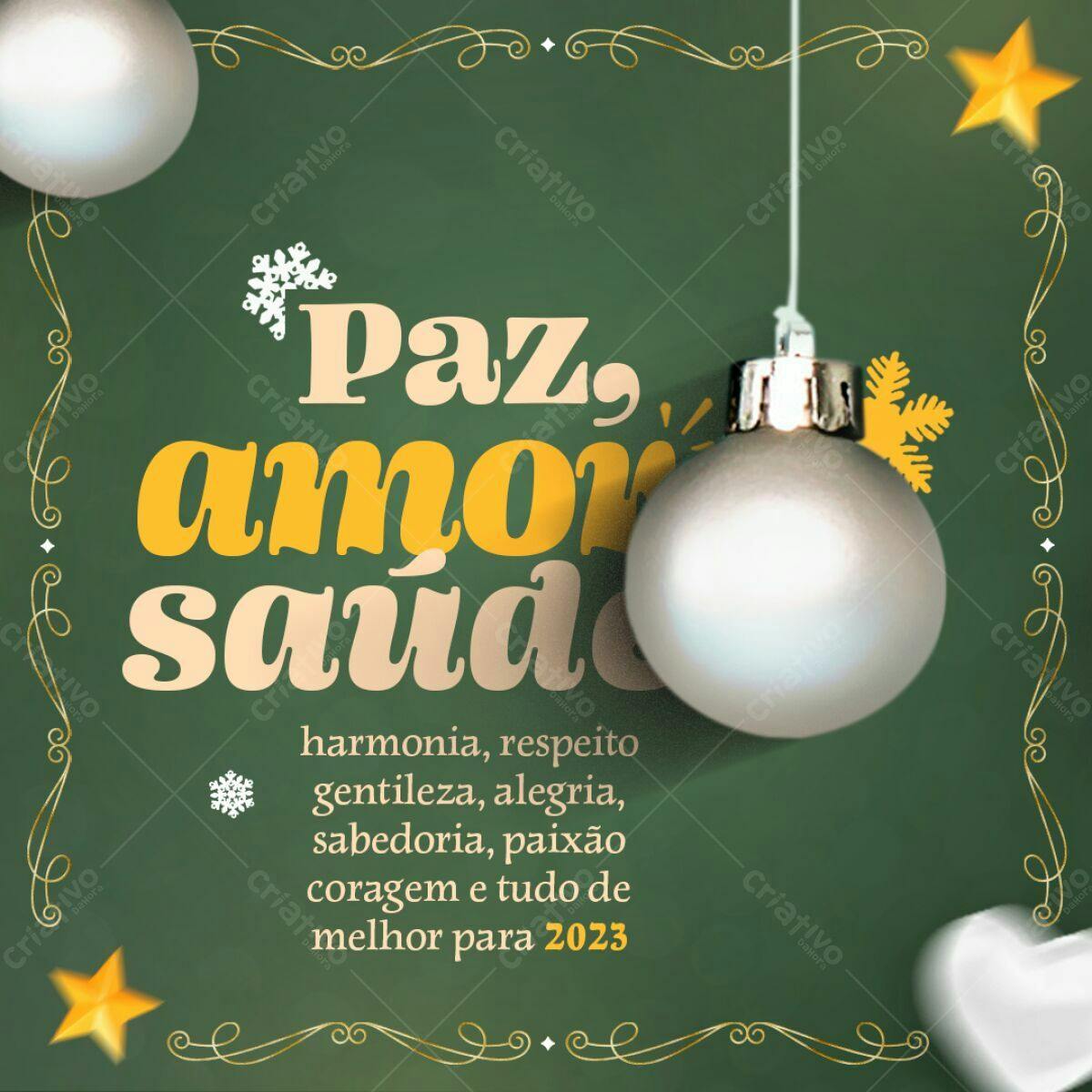 Post para Boas Festas PSD Editável