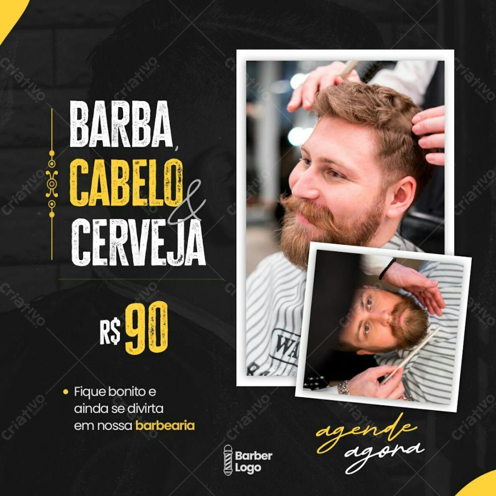 Arte 09   Barba, Cabelo &#38; Cerveja