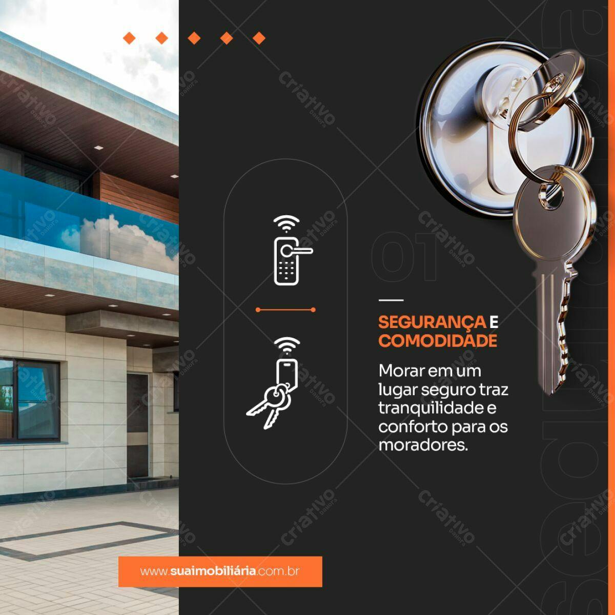 Post Imobiliária Segurança e Comodidade PSD Editável