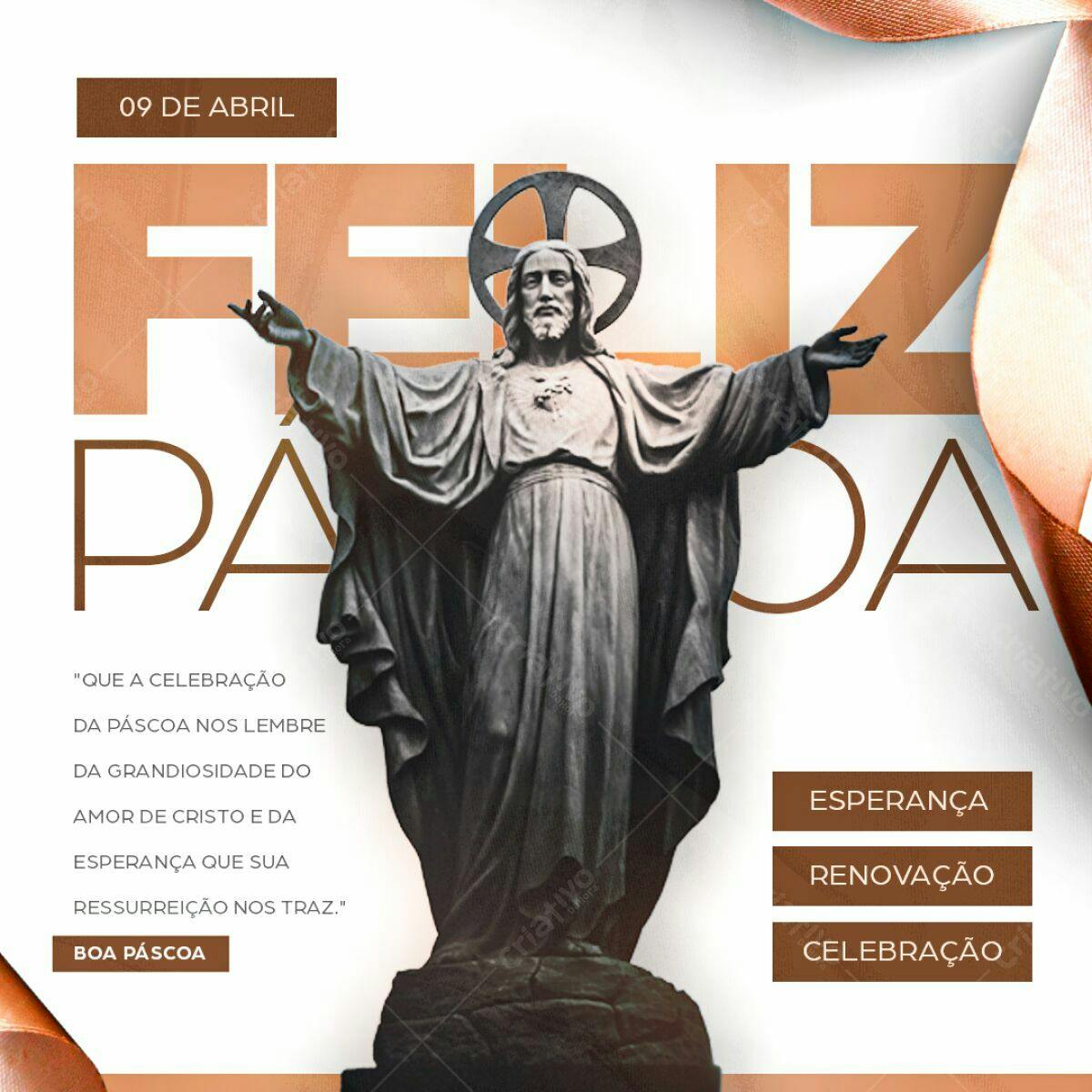 Flyer para Páscoa PSD Editável