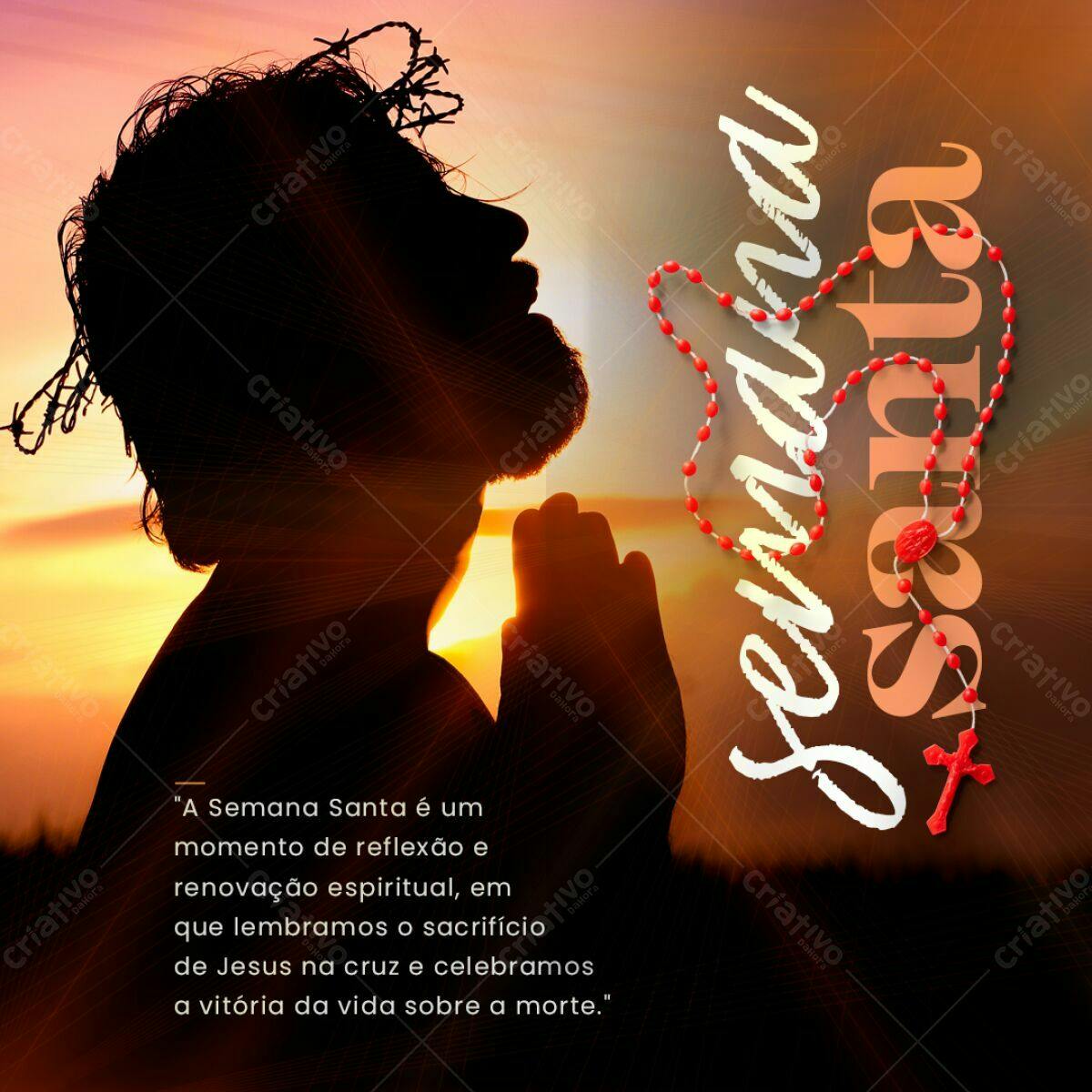 Post para Semana Santa PSD Editável